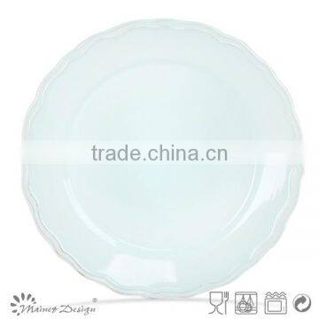 White Decorative Stoneware Salad Plate photo-4