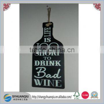 wooden Chalkboard Effect Handmade Wooden Bar Signs Black Wood
