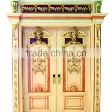 Luxury Carved Solid Wood Door in French Palace Louis Style BF11-12221a