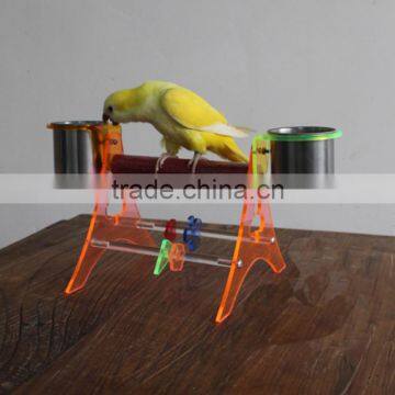 Acrylic Parrot Brid Feeder Display Rack