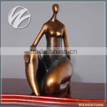 Life size nude woman bronze sculpture