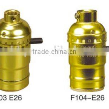 Hot Sale Copper Alluminium Iron Golden Lamp Holder Base Light Bulb Socket Cap E26 E27 B22 E14 photo-4