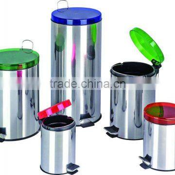 stainless steel trash can