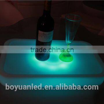 Wireless Remote Control Bar and Club Used Illuminated Round Mini Bar Tray Led Tray photo-5