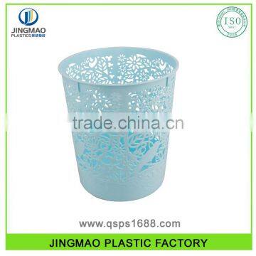 PP Semi-transparent Color Hollow Out Design Plastic Dustbin