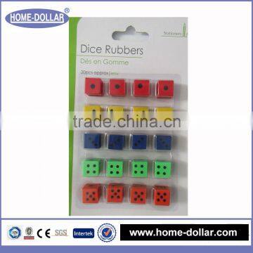 Rubber eraser simple cheapest practical 3D eraser dice eraser