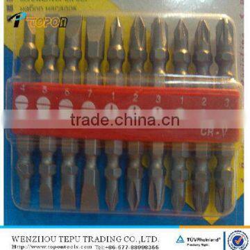 10pcs CR-V double screwdriver bits set