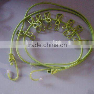 The Green Elastic Clothes Line With Clips photo-2