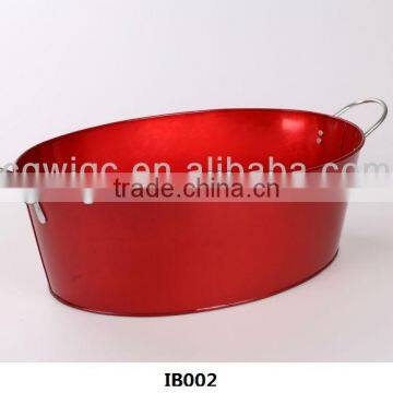 Popular new style large red metal ice bucket wholesale for beer