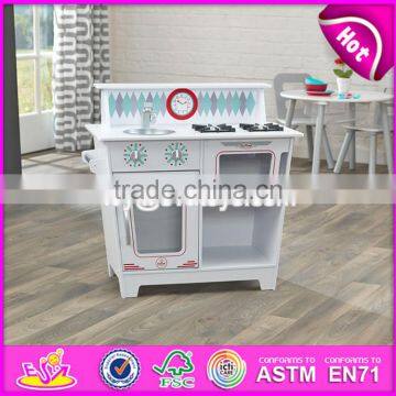 2017 new products funny children wooden pretend kitchen set W10C262