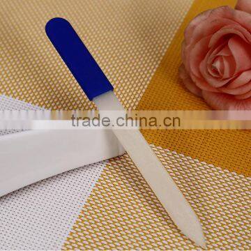 High Quality Dull Polish Glass and Silicone Handle Finger Nail File photo-4