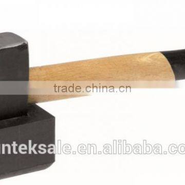 wood handle paving hammer with rubber cover/hammer with rubber face