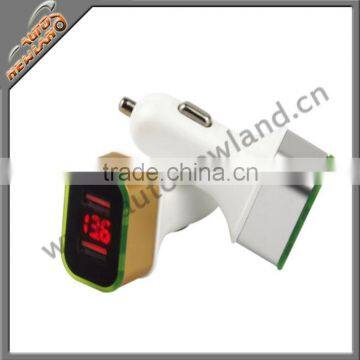 Auto charger with 2USB Aluminum cell phone charger