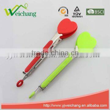 WCHXK06 Premium Comfort Stainless Steel Locking Heart Shape Food Tongs With Heat Resistant Silicone Heads, Good Grip photo-6