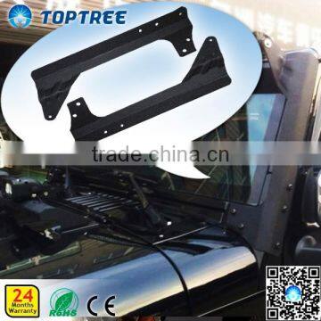 Jeep JK LED Mounts Jeep JK brackets Jeep Brow Mount For 288w 50" light bar
