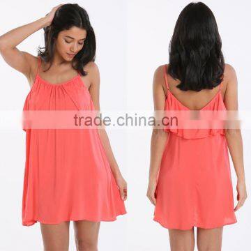 Beach Wrap Dress Coral Solid Blank Beautiful Ladies Cover Up Beachwear Colour Mix Frill Plus Size Beach Dress