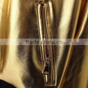 Guangzhou Wholesale Ladies Shiny Foil Jacket Fashion Design Women Bomber Jacket photo-5