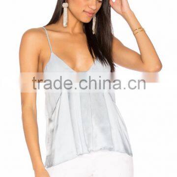 Sleeveless Deep V Sexy Woman Top Latest Design Party Wear Sexy Top photo-4