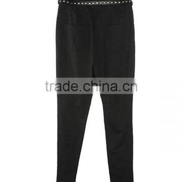 High Quality Polyester Spandex Slim Style Office Lady Color Combination High Quality Direct Factory Bermuda Pants photo-4