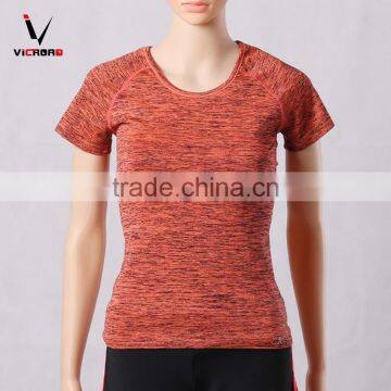 Ladies sportswear fitness clothing training short sleeve sport shirt women