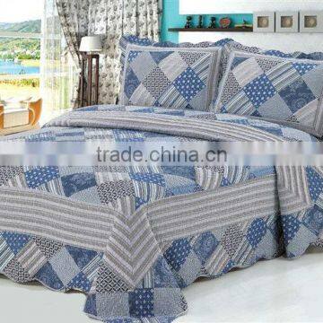 Microfiber patchwork quilt sets bedspread