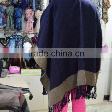 Fashion Classic Large Square Fringes Jacquard Winter Lady Shawl photo-4