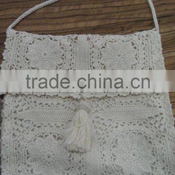 New Original Design Crochet Handmade Pattern Beach Felt Bag Square Shoulder Bag photo-3