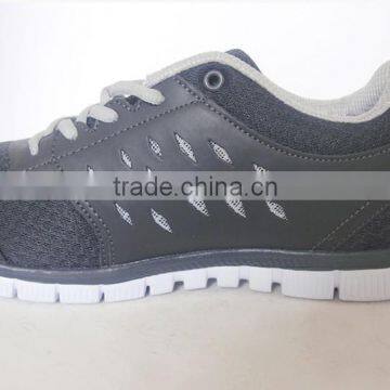 Wholesale Mesh and PU Upper Material Black Men Sport Shoes photo-3