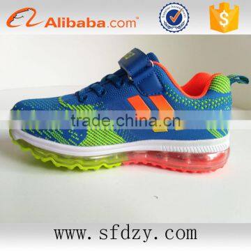 Designer kids shoes 2016 young boys air cushion sole sport shoes with low price