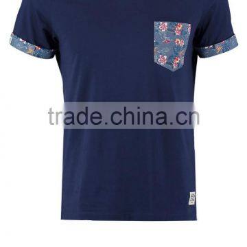 MGOO New Model 60% Cotton 40% Polyester Cuffed Sleeve Men's T-shirt In Different Color Pocket photo-5