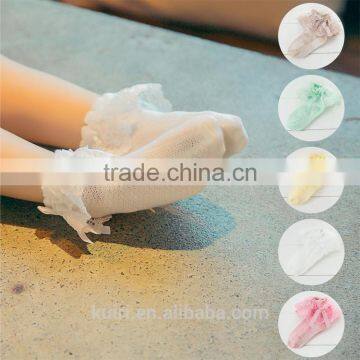 New Summer Candy Colors Retro Lace Ruffle Frilly Ankle Short Socks Kids Princess Baby Girl Socks Retail One Pairs photo-2