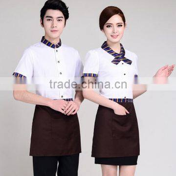 Custom Wholesale Polyester And Cotton Tunic Tops Staff Design Hotel Uniform for Waitress photo-2