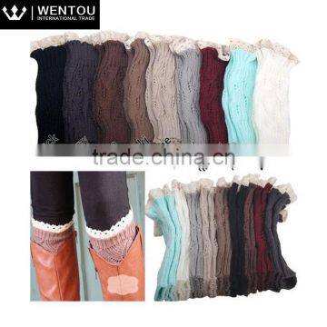 New Arrival Knitting Lace Boot Socks