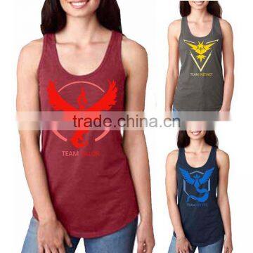 Pokemon Go Team Valor Mystic Instinct Womens Vest Shirt Blouse Tank Casual Tops