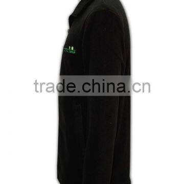 China Manufacture High Quality Custom Black Mens Microfiber Fleece Hoodie photo-2