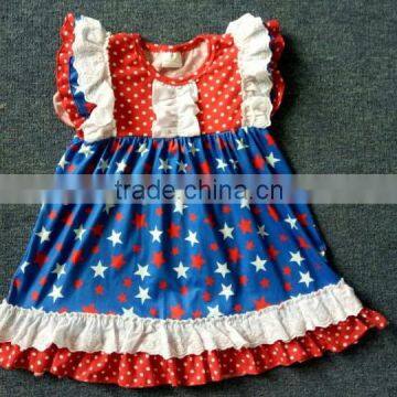 2017 wholesale summmer baby girls outfit pretty boutique clothing sets 4th of July dress