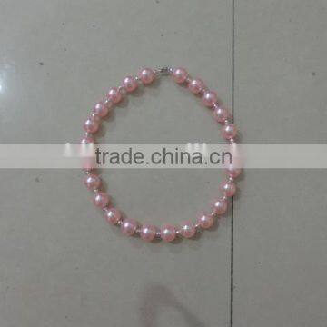 Baby Girl Summer Necklaces Round Pearl Jewelry Pink Kids Clothing Decor 2016 Wholesale Children Clothes Decor photo-4