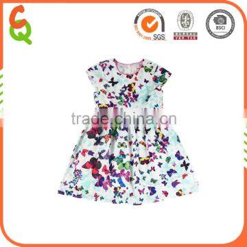 wholesale butterfly print fancy prom frocks 3 year old girl dress