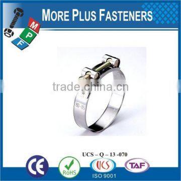 Made in Taiwan Stainless Steel german type hose clamp types of hose clamps European style