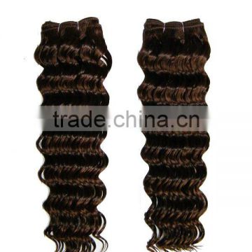 Hot selling south american wavy hair extension, deep wave curly weft hair extension from china