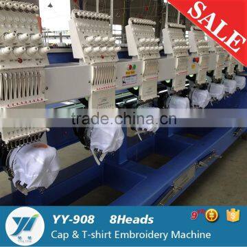 YY- 908 8heads cap and T-shirt embroidery machine