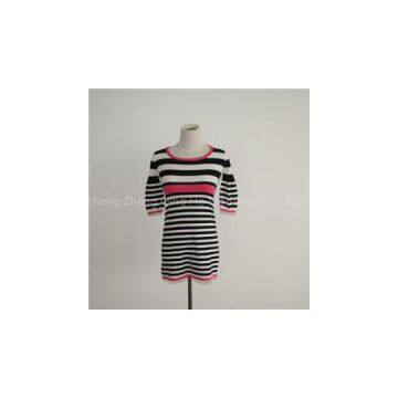 Ladies Puff Sleeve Sweater Dress