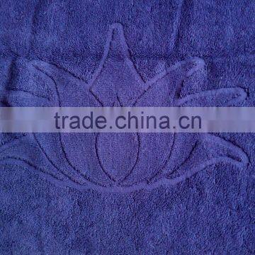 Embroidery custom logo 50*100cm dark color terry 100cotton hotel/swimming plain dyed bath towels