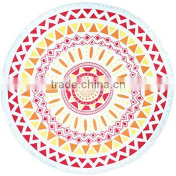 Custom Personalized Design Round Beach Towel Printed Cotton Pareo