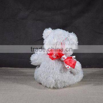 Custom Good Quality Valentine's Day Bear Plush White Teddy Bear With Red Heart Toy photo-6