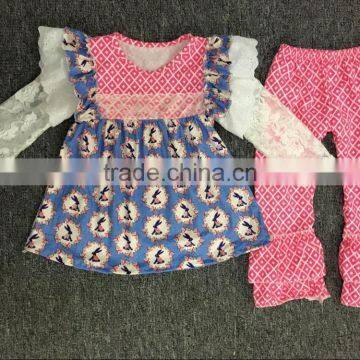 Boutique Summer Outfit Girl Clothing Set Easter Bunny Kids Outfit Baby Clothes Remake Baby Outfit photo-3