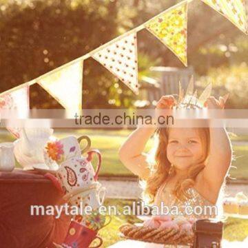 Durable 100% Cotton Fabric Flag Bunting Banner Wedding, Birthday, Party Decoration photo-4