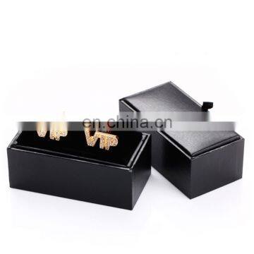 Black Gift Box Jewelry Package Display Men's Cufflink Storage Box