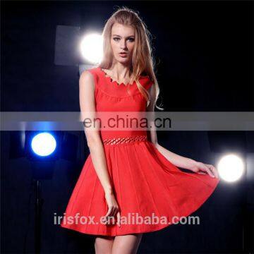 Sleveless red puffy prom dress finery dresses