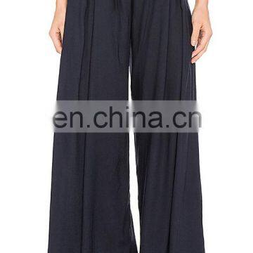 Ladies Long Pants Trousers Fashion Wide Leggings Women Pants Tie Waist Woven Wide Leg Trousers